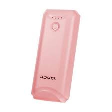 BATERIA PORTATIL RECARGABLE 5000 mAh ADATA PT100, AP5000-USBA-CPK, Rosado