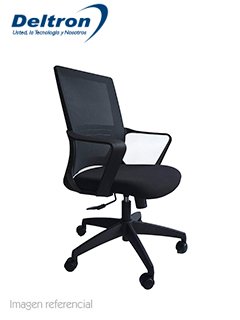 CHAIR F/DESK BLACK S/M
