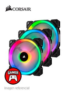 Fan Corsair LL120 RGB, 12 cm, 1500 RPM, 13.2 VDC, 4 pines, PWM Control.