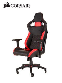 Corsair - Silla para juegos T1 RACE 2018 — Negro/Rojo