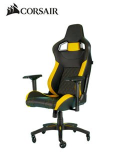 Corsair - Silla para juegos T1 RACE 2018 — Negro/Amarillo
