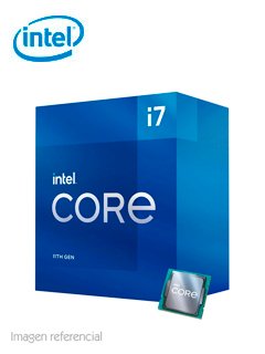 Procesador Intel Core i7-11700 2.50 / 4.90 GHz, 16 MB Caché L3, LGA1200, 65W, 14 nm.