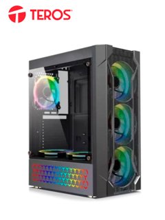 Case Gamer Teros TE-1143N, Mid Tower, ATX, 450W, Negro, USB 3.0 / 2.0, Audio.
