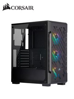 Case Corsair iCUE 220T RGB, Mid Tower, ATX, Negro, USB 3.0, Audio.