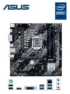 Motherboard ASUS PRIME B460M-A R2.0 LGA1200, DDR4, SATA 6Gb/s, HDMI, DVI-D, USB 3.2 Gen1