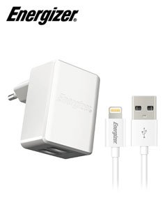 cargador viajero energizer acw2beuhmc3, 2 puertosusb 2.0, 5v.