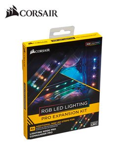 kit de expansión corsair lighting pro led rgb, iluminación direccional individual.