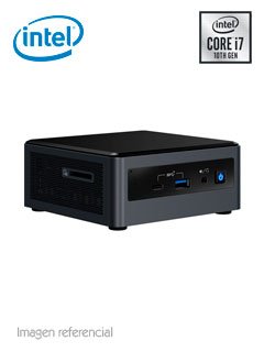 mini barebone intel nuc10i7fnh1, intel core i7-10710u 1.10ghz, ddr4, usb 3.1.2 r