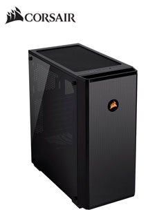 case gamer corsair carbide series 175r rgb, mid tower, atx, usb 3.1, audio, negro.