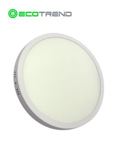 panel redondo adosable, 24w, 2400 lúmenes, luz fria, 6500k, 120º, 100 - 240vac.