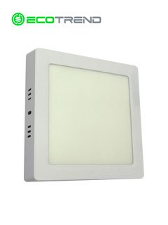 panel cuadrado adosable, 12w, 1200 lúmenes, luz fria, 6500k, 120º, 100 - 240vac.