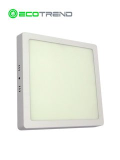 panel cuadrado adosable, 18w, 1800 lúmenes, luz fria, 6500k, 120º, 100 - 240vac.