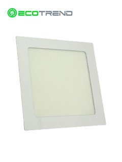 panel cuadrado empotrable, 18w, 1800 lúmenes, luzfria, 6500k, 120º, 100 - 240vac.