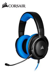 auriculares gaming corsair hs35 estéreo, micrófono, 3.5mm, negro / azul.controla