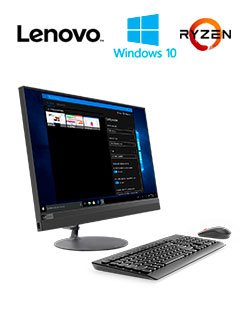 all-in-one lenovo 520, 23.8 fhd, amd ryzen 3 2200ge 3.2ghz, 4gb ddr4, 1tb sata.