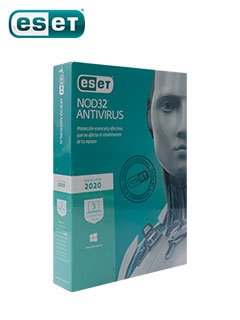 software antivirus eset nod32, edición 2020, 3pc,presentación en caja.protección