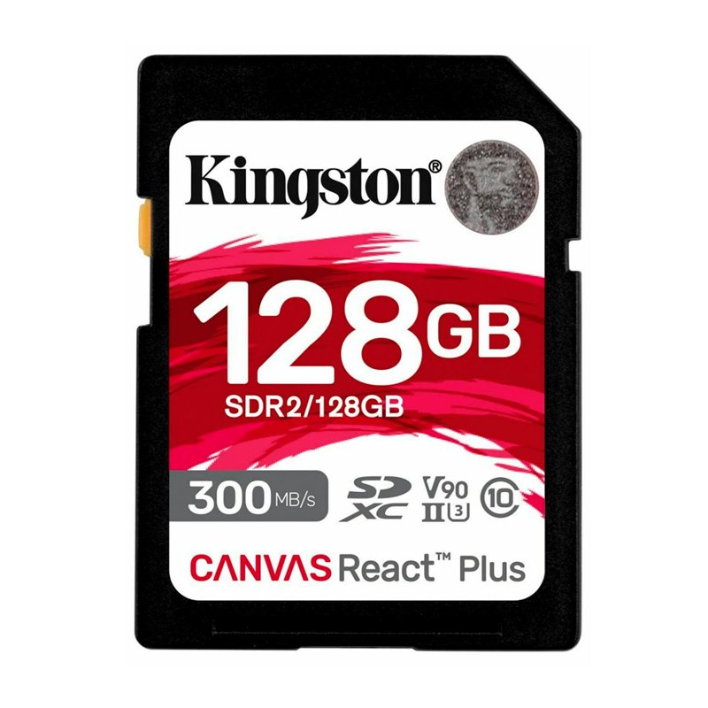 Memoria Card SD Kingston SD Canvas React Plus, 128GB, UHS-II, U3, V90