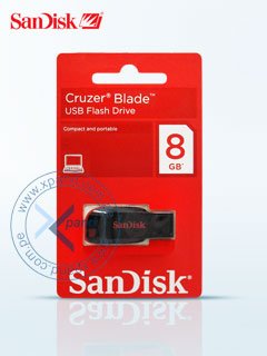 memoria flash usb sandisk cruzer blade, 8gb, usb2.0, presentación en colgador.