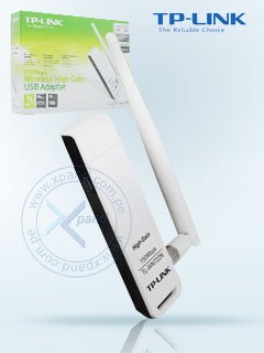 tarjeta con antena tp-link high gain lite, interfaz usb, 20dbm de potencia máxima de 