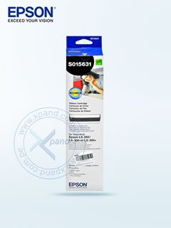 cartucho de cinta epson s015631, negro, para impresora lx-350.