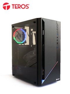 case gamer teros te-1133n, mid tower, atx, 350w, negro, usb 3.0 / 2.0, audio.[@@@]pan