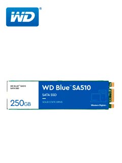 unidad en estado solido western digital wd blue sa510 250gb, m.2 2280, sata lll 6.0 g