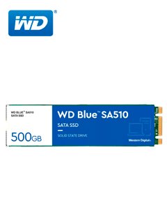 unidad en estado solido western digital wd blue sa510 500gb, m.2 2280, sata lll 6.0 g