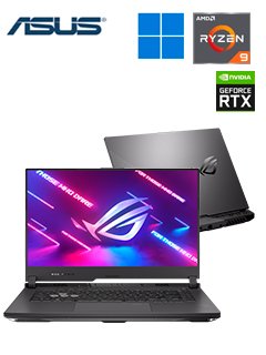 notebook asus g513rm-hq081w, 15.6 wqhd ips, amd ryzen 9 6900hx 3.3/4.9ghz, 16gb ddr5