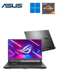 notebook asus g713rw-ll039w, 17.3 wqhd ips, amd ryzen 9 6980hx 3.3/5.0ghz, 16gb ddr5