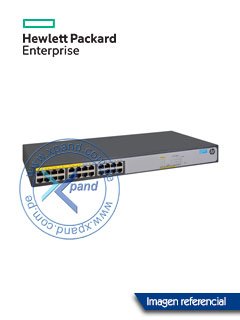 switch hp 1420-24g-poe+ (124w), 24 puertos rj-45 lan gbe.