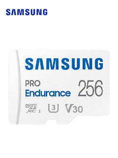 memoria flash samsung pro endurance + adapter microsdxc 256gb, uhs-i, u3, class10 