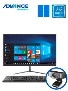 all-in-one advance aio ai2410, 23.8 ips, intel celeron n3350 1.1 ghz, 4gb ddr3,emmc 