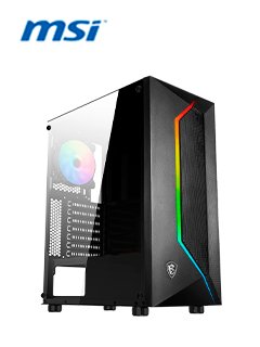 case msi mag vampiric 100r, atx, mid tower, argb.[@@@]puertos: 1 x usb 3.2 gen 1 tipo