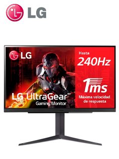 monitor gaming lg 27 ultragear, qhd ips (2560x1440) 240hz, hdmi x2, dp x1, hp-out x1