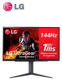 monitor gaming lg 27 ultragear, uhd 4k ips (3840x2160) 144hz, hdmi x2, dp x1, hp-out