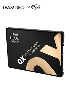 unidad de estado solido teamgroup qx, 1tb, qlc 3d, sata 6.0 gb/s, 2.5, slc, dc +5v 