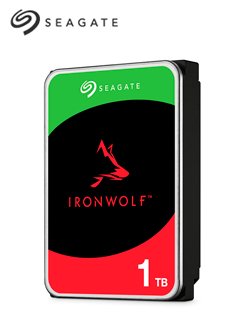 disco duro seagate ironwolf nas st1000vn008, 1tb,sata 6gb/s, 5400rpm, 256mb cache, 3.
