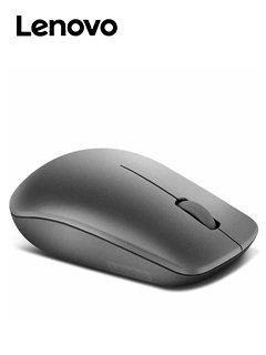 mouse lenovo 530 inalambrico/diseño ambidextro/sensor optico/1200 dpi/color grafito. 