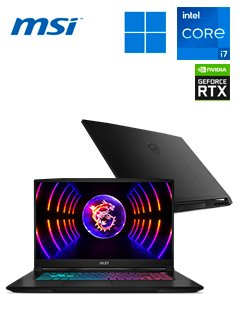 notebook msi katana 17 b13vfk 17.3 fhd ips 144hzcore i7-13620h hasta 4.9g 16gb ddr5-