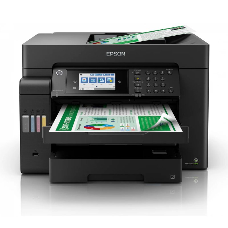 multifuncional de tinta epson ecotank l15150, imprime/escanea/copia/fax/wi-fi/usb/eth