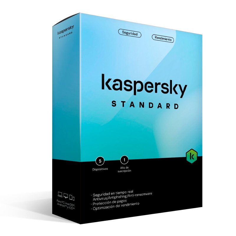 Kaspersky Standard Edition, para unos 5 dispositivos, Licencia de 1 año