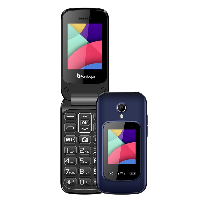 teléfono celular flip 4g landbyte lt1448, 1.77, dual sim, radio fm, desbloqueado.