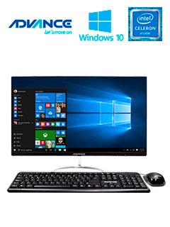 All-in-One Advance AIO ADV24A, 23.8" IPS, Intel Celeron N3350 1.10 GHz, 4GB DDR3, SSD 32GB