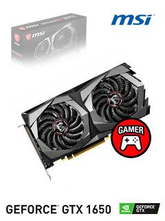 tarjeta de video msi geforce gtx 1650 gaming, 4gbgddr5 128-bit, pci-e 3.0.puerto
