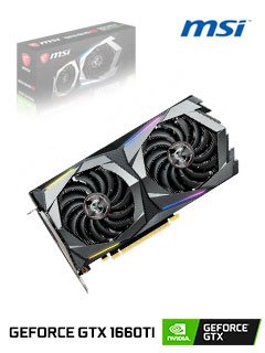 tarjeta de video msi geforce gtx 1660 ti gaming x, 6gb gddr6 192-bit, pci-e 3.0.