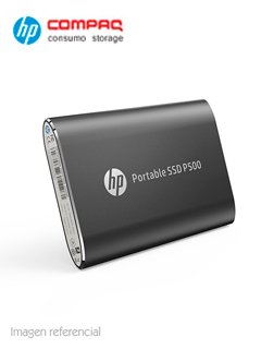 Disco duro externo estado sólido HP P500, 1TB, USB 3.1 Gen2 Tipo-C, Negro