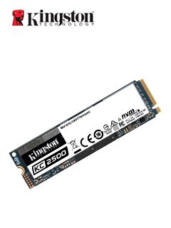 Unidad en estado solido Kingston KC2500, 2TB, M.2 2280, NVMe PCIe Gen 3.0 x 4.